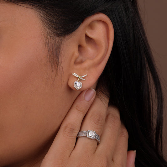 Celestia Dual Drop Bar Earrings