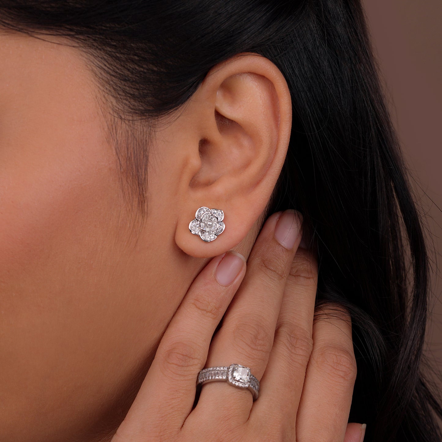 Regal Bloom Stud Earrings