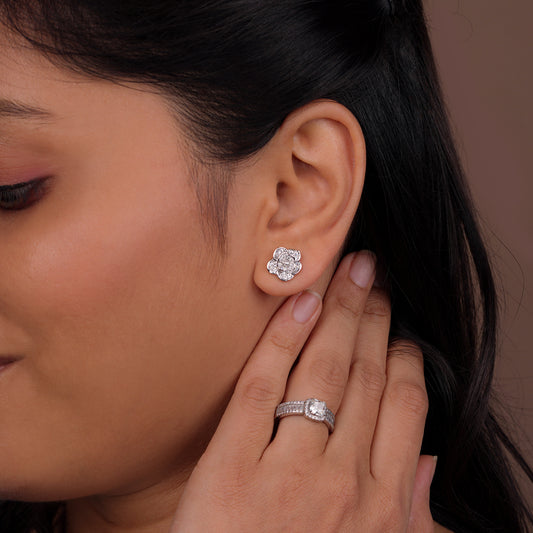 Regal Bloom Stud Earrings