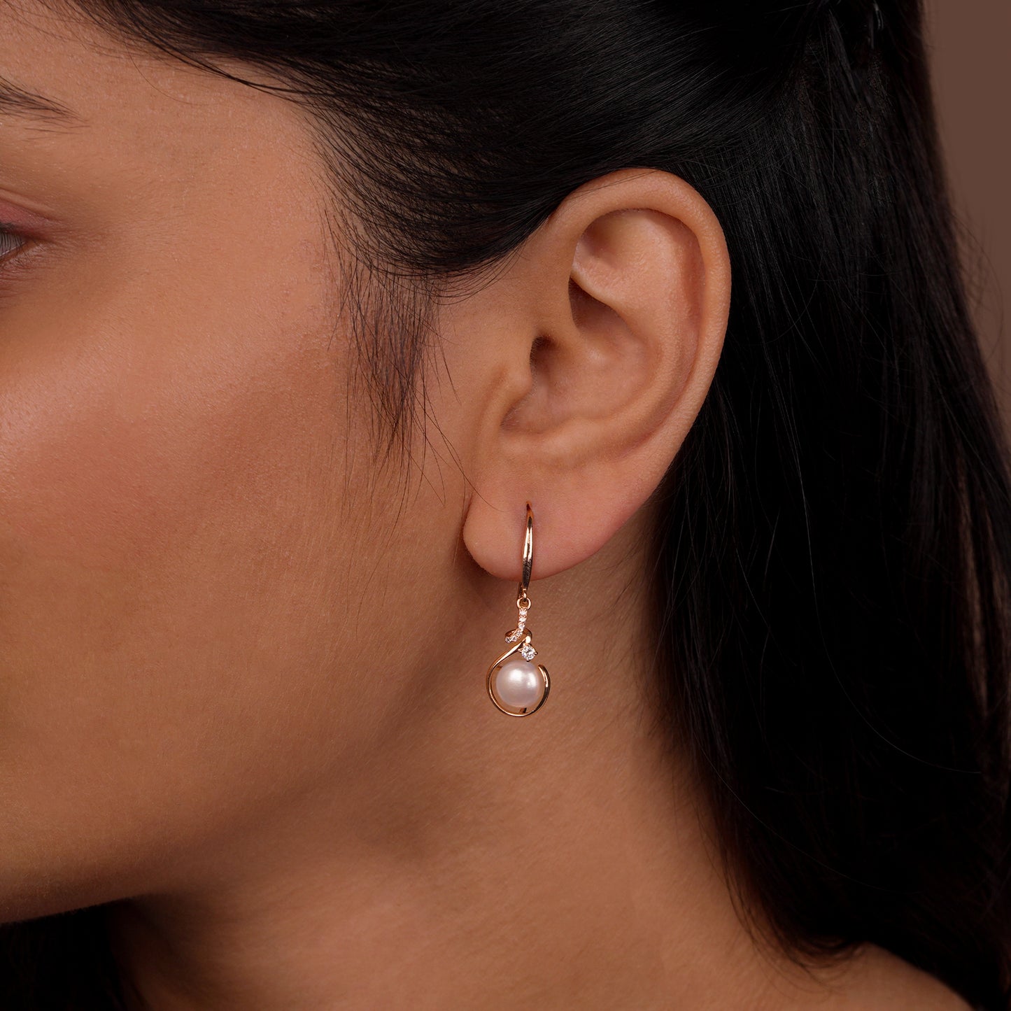 Moonlit Elegance Pearl Drop Earrings