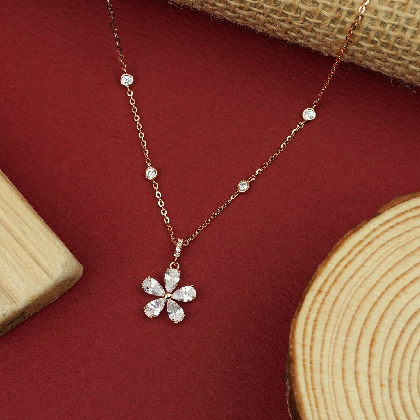 Celestia Arc Diamond Pendant Necklace