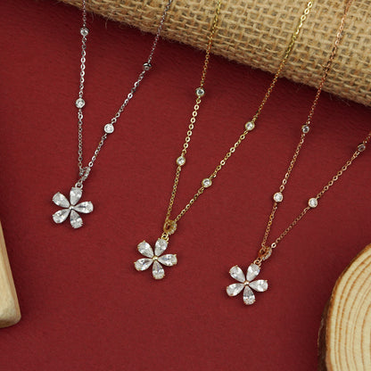 Celestia Arc Diamond Pendant Necklace