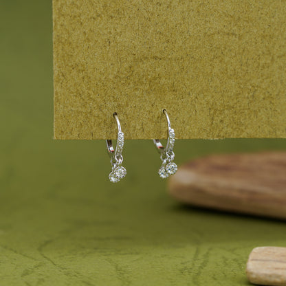 Celeste Mini Drop Diamond Hoops