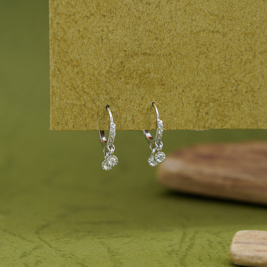 Celeste Mini Drop Diamond Hoops