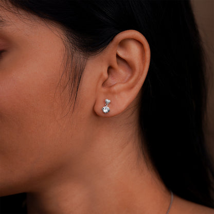 LustreHeart Diamond Drop Earrings