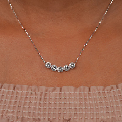 Luminous Five-Stone Diamond Harmony Necklace