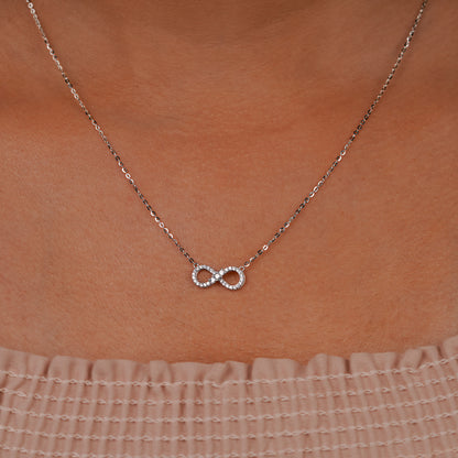 Eternal Spark Diamond Infinity Necklace