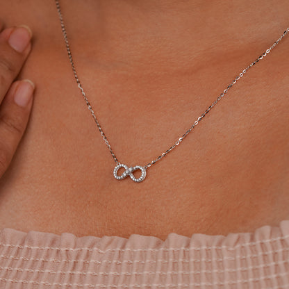 Eternal Spark Diamond Infinity Necklace