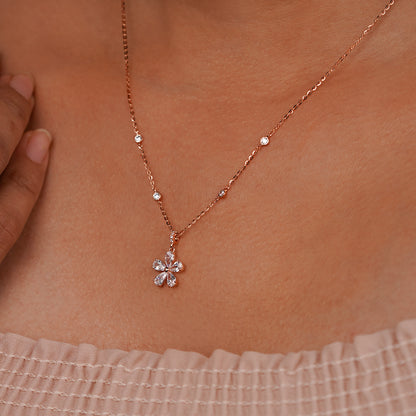 Celestia Arc Diamond Pendant Necklace