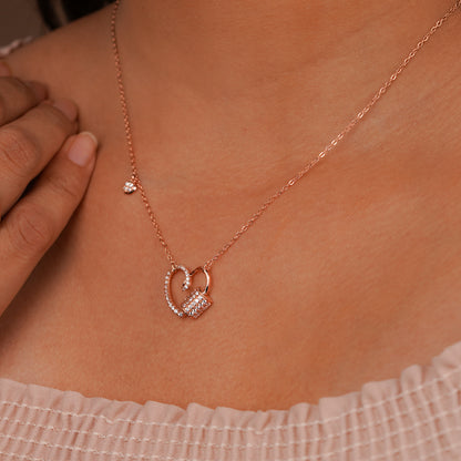 Eternal Harmony Infinity Heart Pendant Necklace