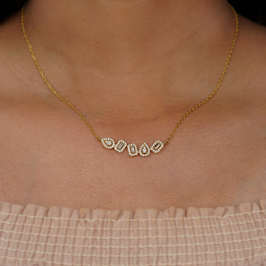 Radiant Royale Multi-Shape Diamond Pendant Necklace
