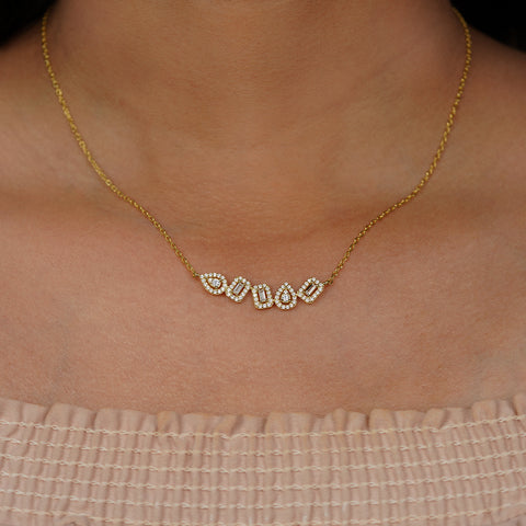 Radiant Royale Multi-Shape Diamond Pendant Necklace