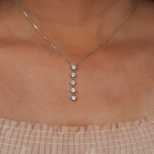 Aurora Drop Solitaire Necklace