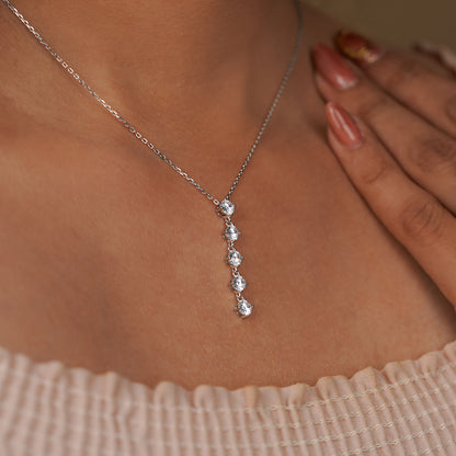Aurora Drop Solitaire Necklace
