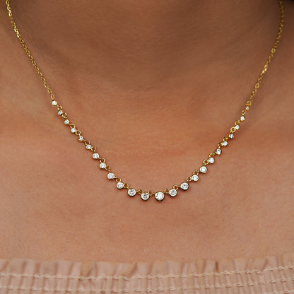 Classic Aurora Bezel Set Necklace