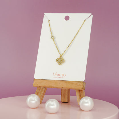 Diamond Lattice Pendant Necklace