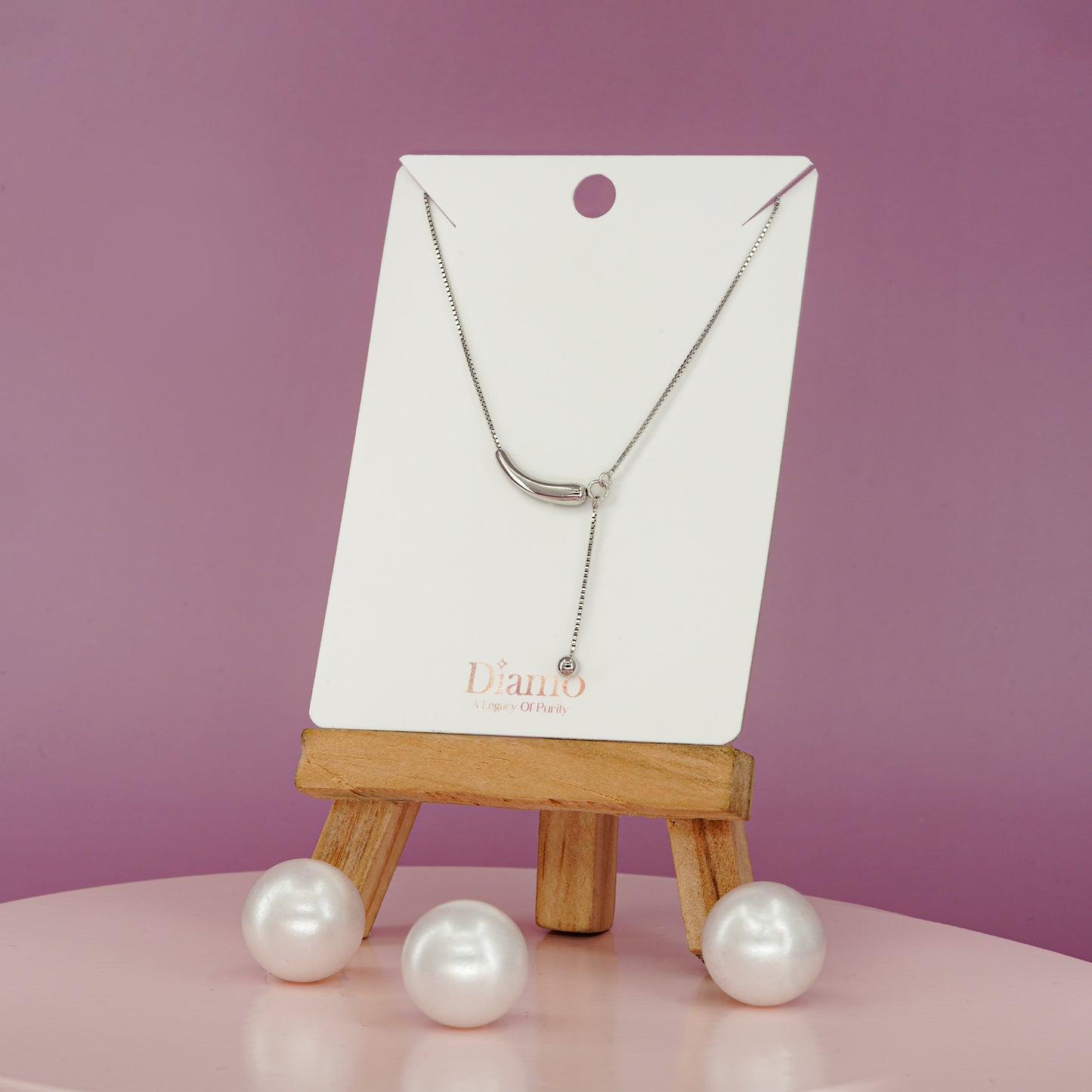 Serene Drop Bar Pendant Necklace