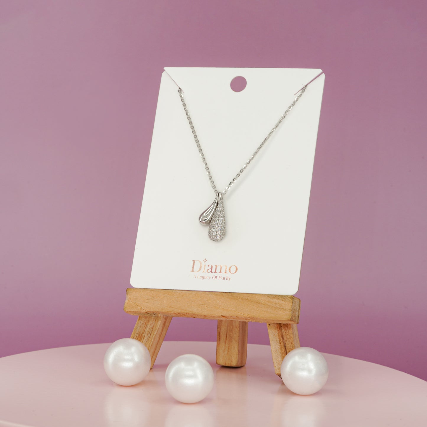 Twin Teardrop Elegance Necklace