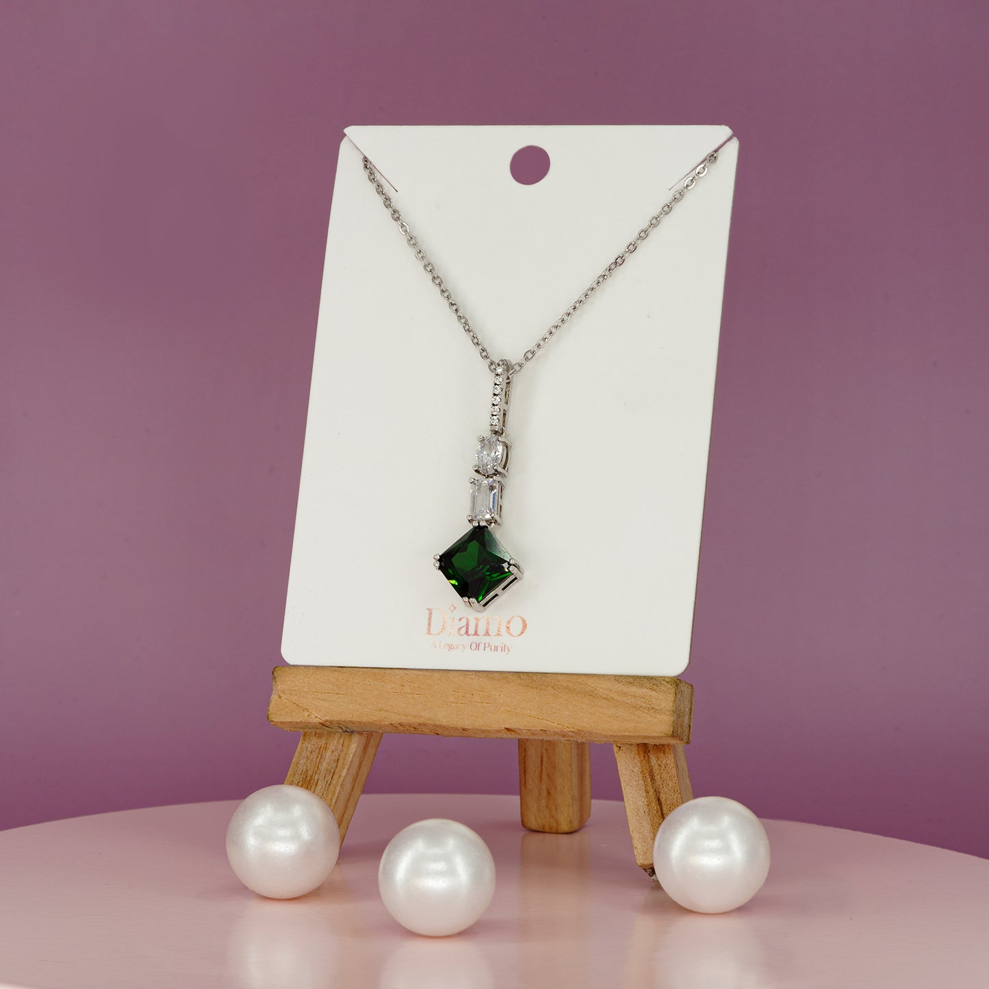 Emerald Starlight Drop Necklace