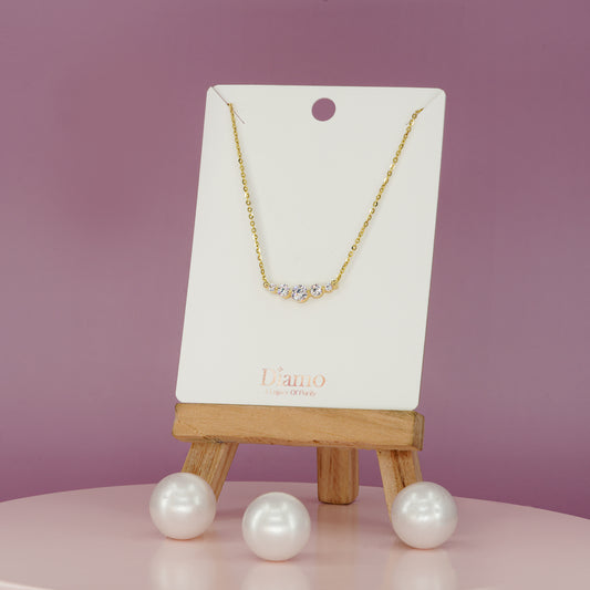 Celeste Curve Five-Stone Pendant Necklace