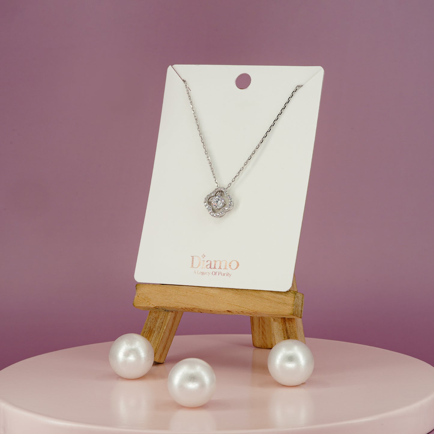 Radiant Halo Cluster Necklace