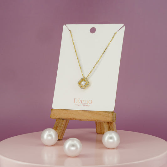 Radiant Halo Cluster Necklace