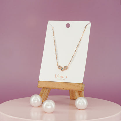 Trio Gleam Bezel-Set Crystal Necklace