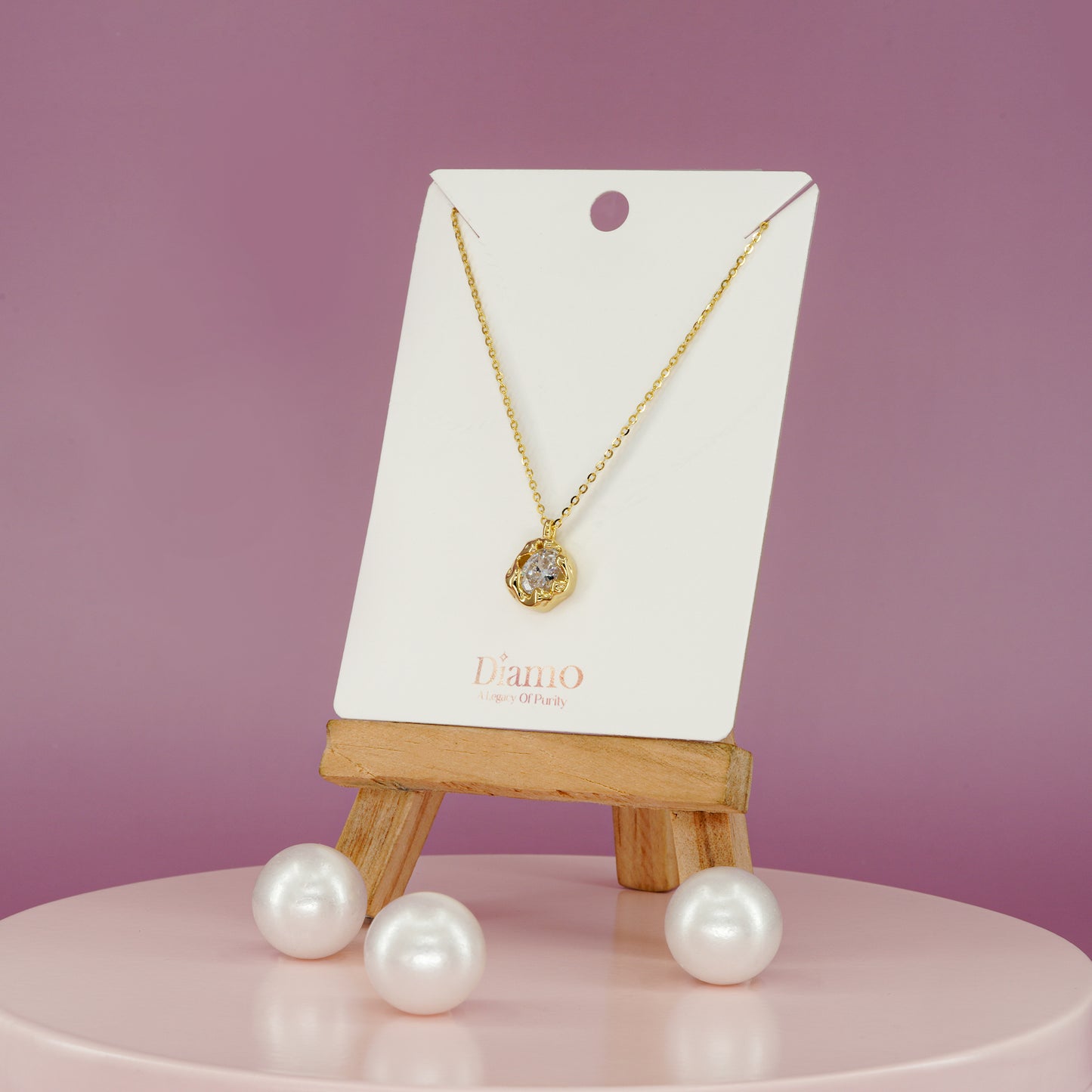 Eternal Flame Solitaire Pendant Necklace