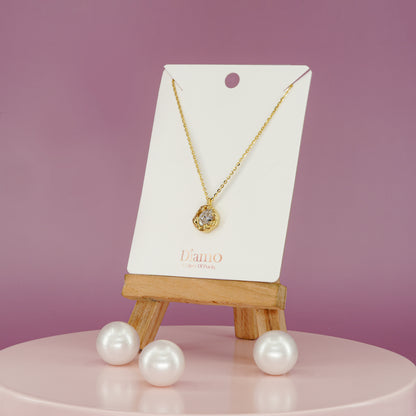 Eternal Flame Solitaire Pendant Necklace