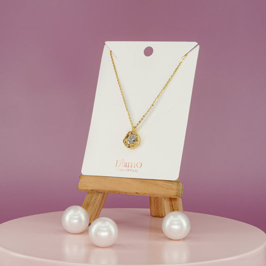 Eternal Flame Solitaire Pendant Necklace