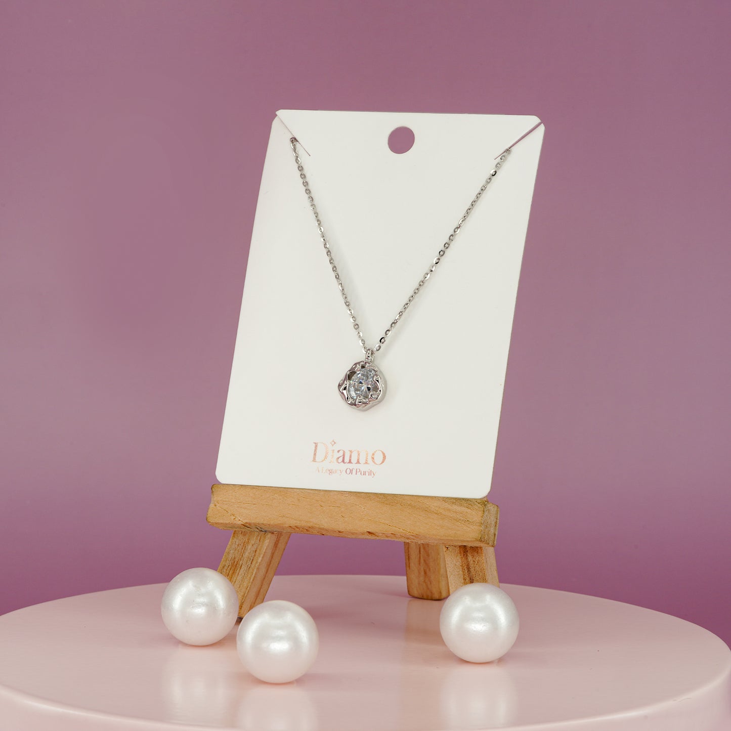 Eternal Flame Solitaire Pendant Necklace
