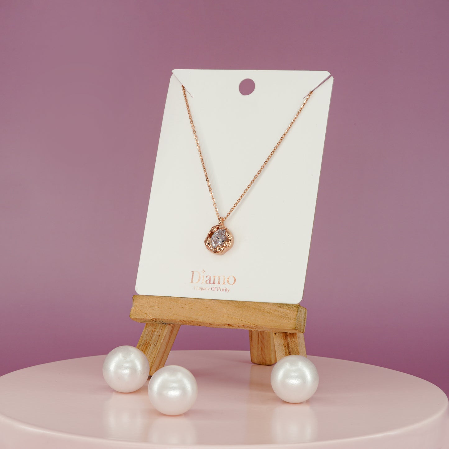 Eternal Flame Solitaire Pendant Necklace