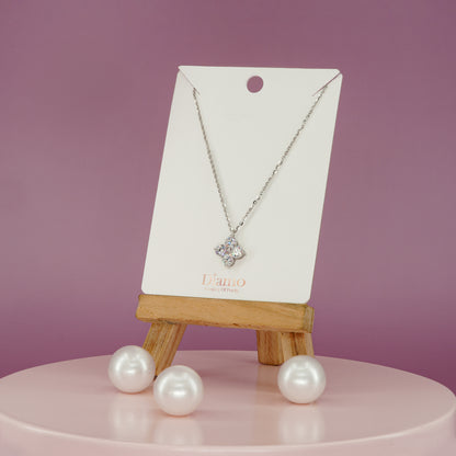 Diamond Blossom Cluster Necklace