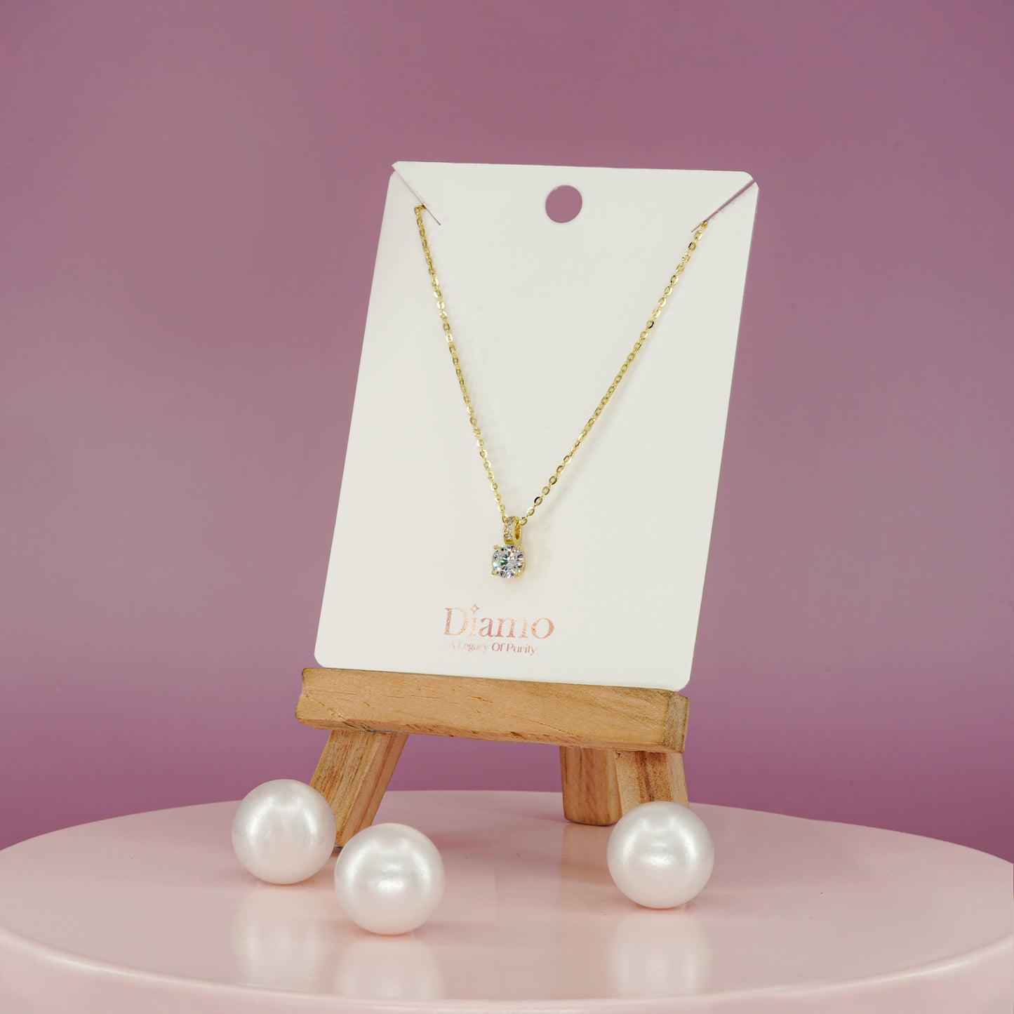 Solitaire Sparkle Pendant Necklace