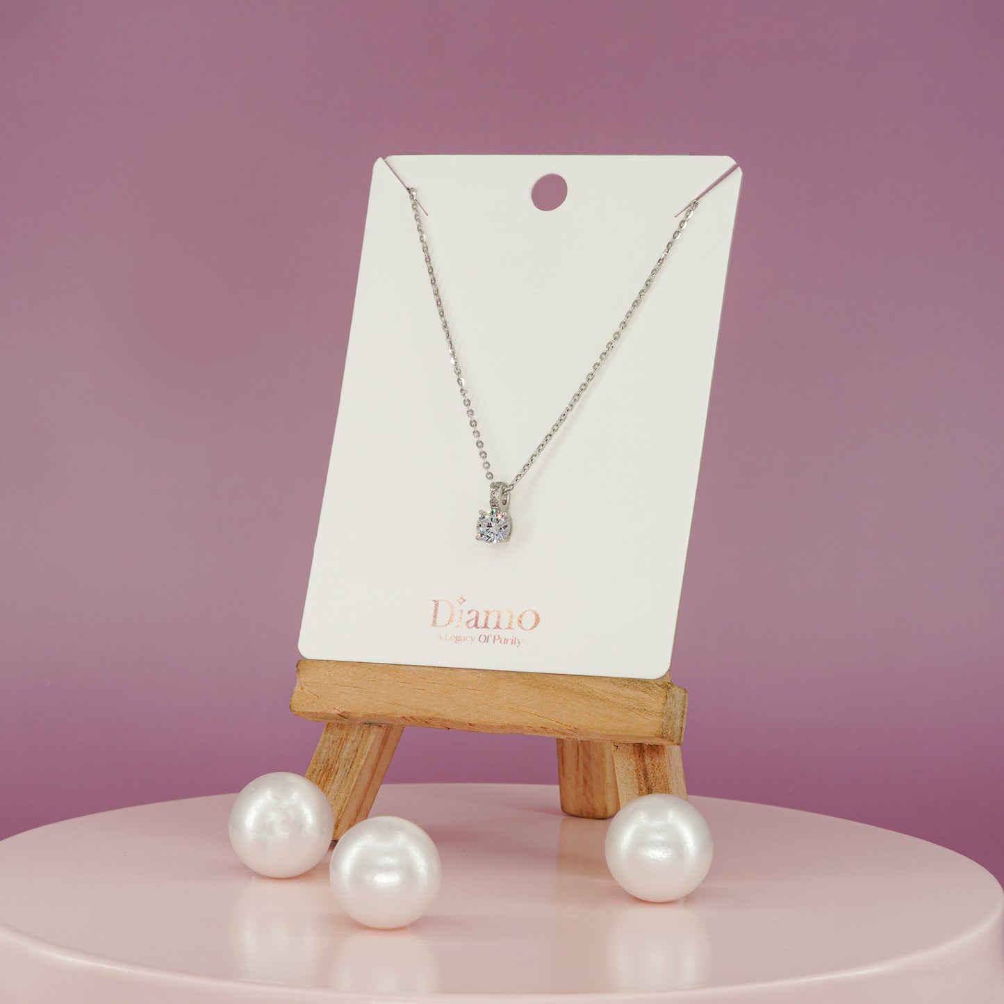 Solitaire Sparkle Pendant Necklace