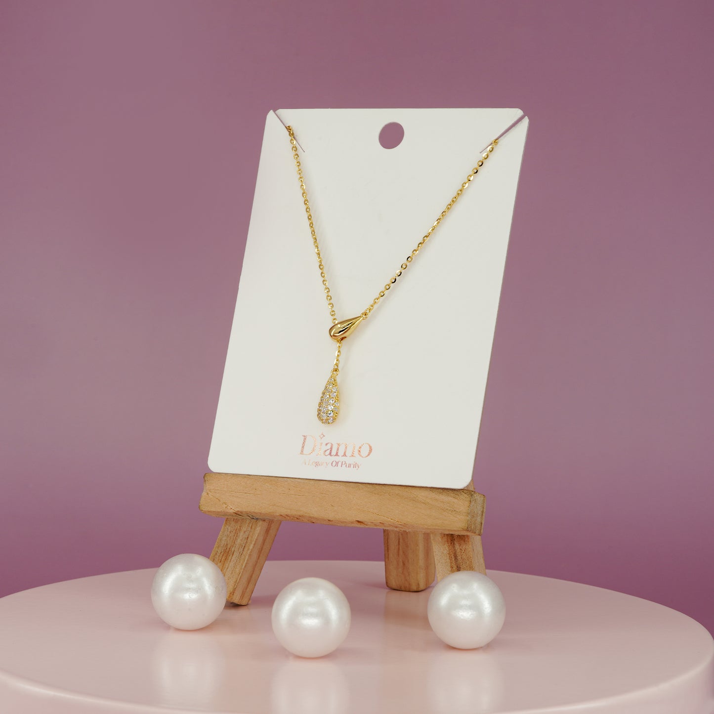 Teardrop Whisper Y-Lariat Necklace