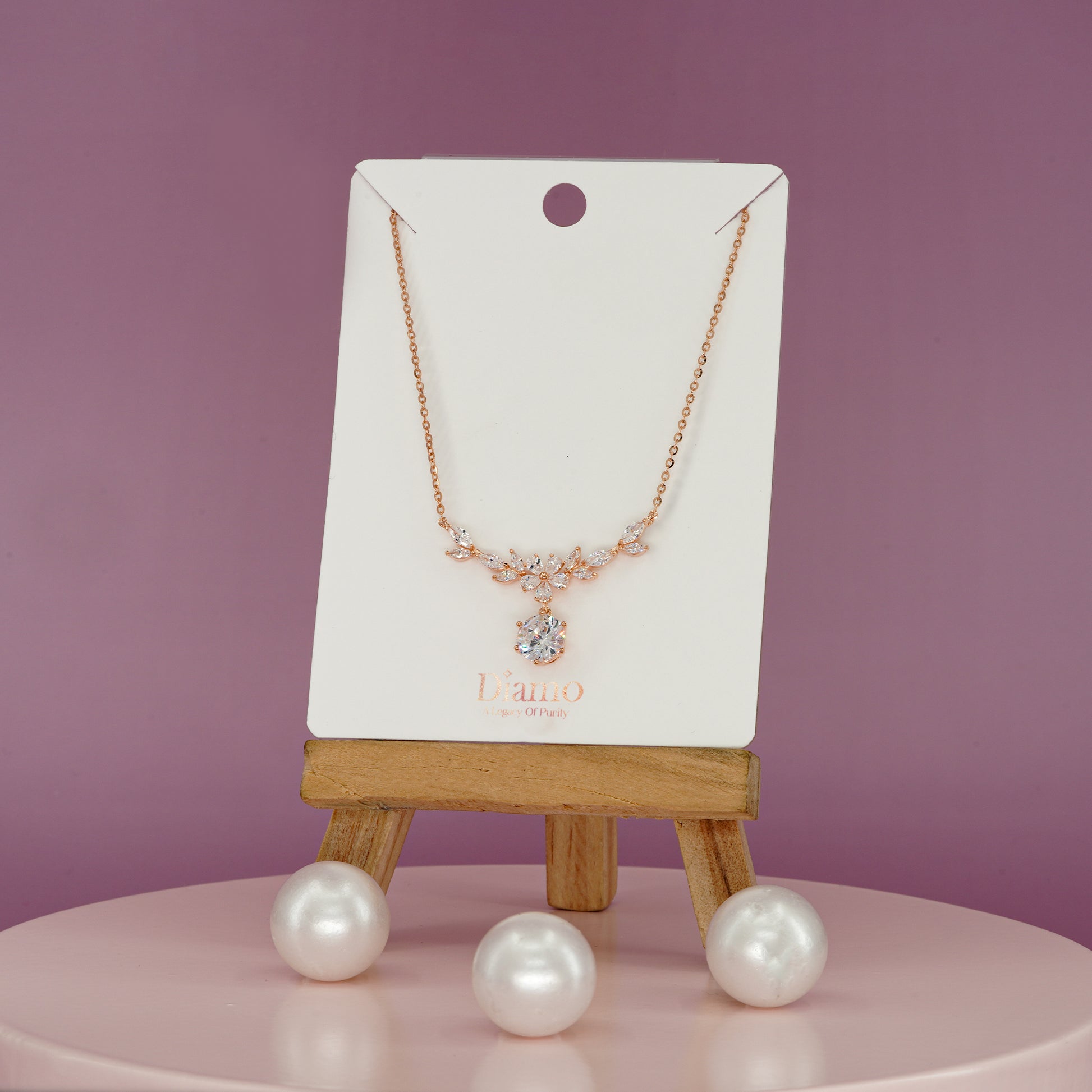 Arya Roes rhodium Floral Radiance Necklace
