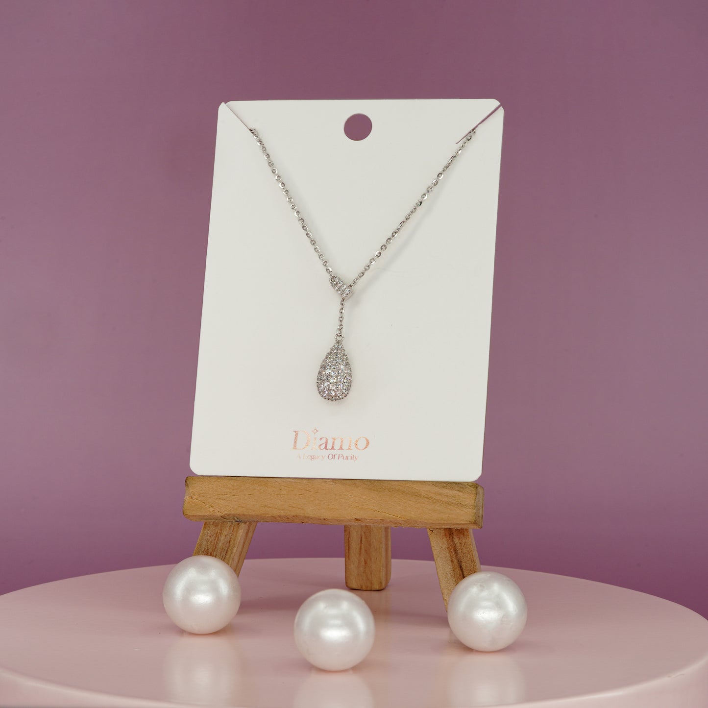 Crystal Dewdrop Lariat Necklace