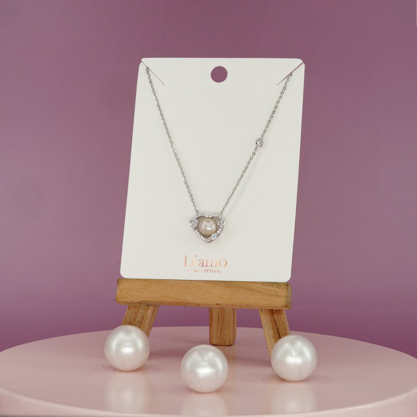 Pearl Embrace Heart Necklace
