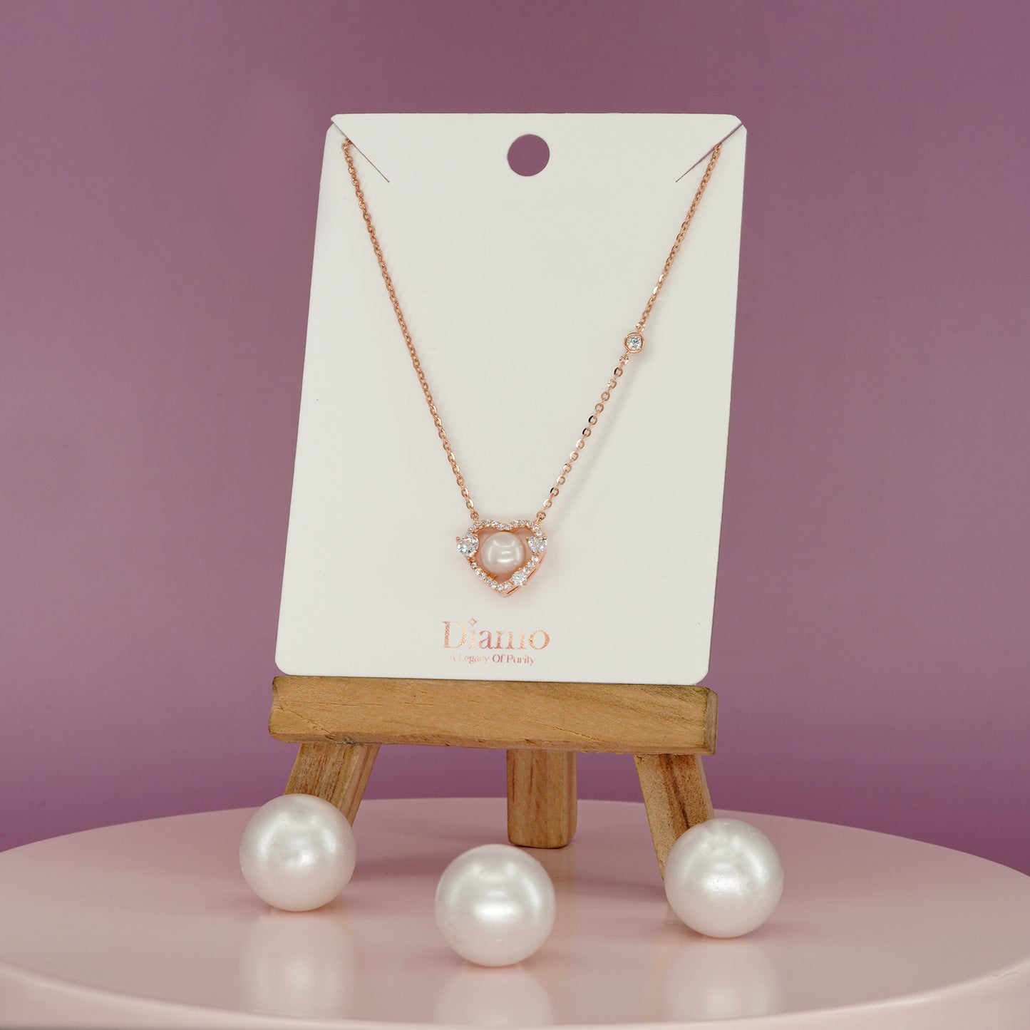 Pearl Embrace Heart Necklace