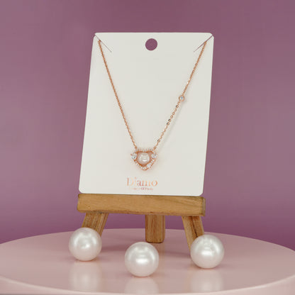 Pearl Embrace Heart Necklace