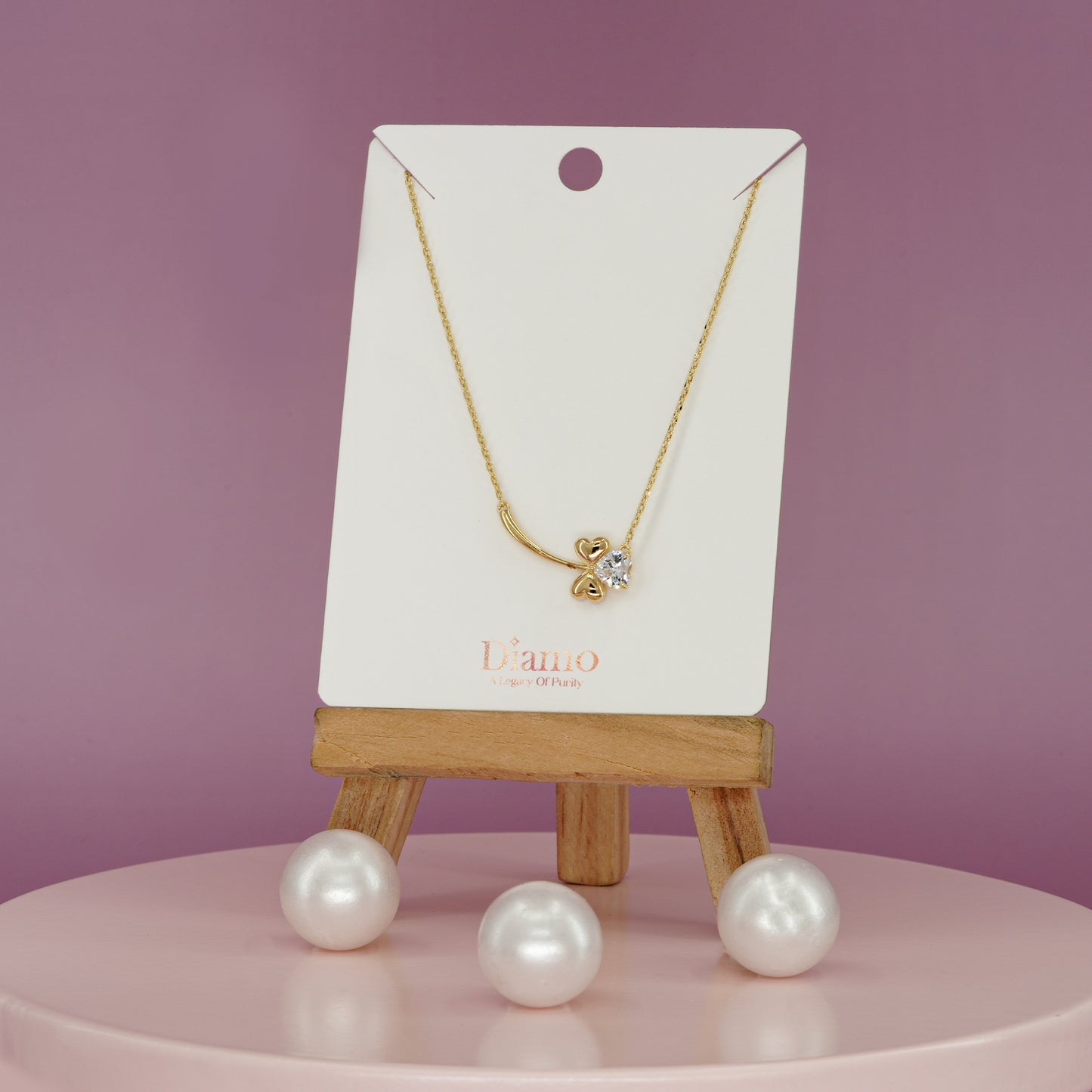Bloom Heart Diamond Pendant Necklace