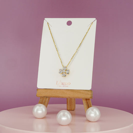 Blossom Radiance Crystal Pendant Necklace
