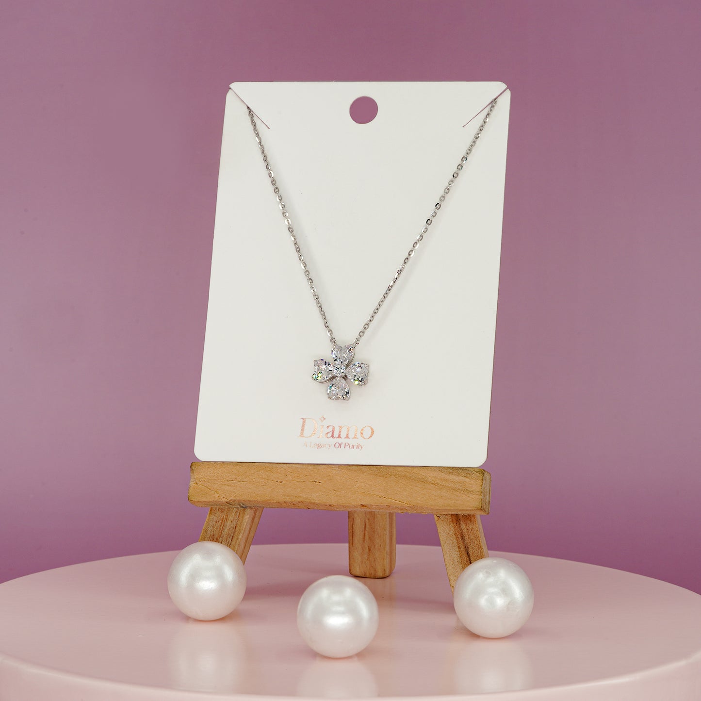 Blossom Radiance Crystal Pendant Necklace