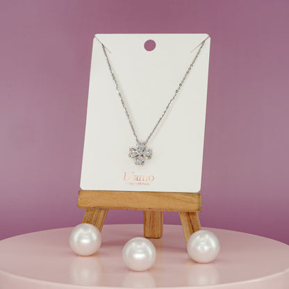 Blossom Radiance Crystal Pendant Necklace