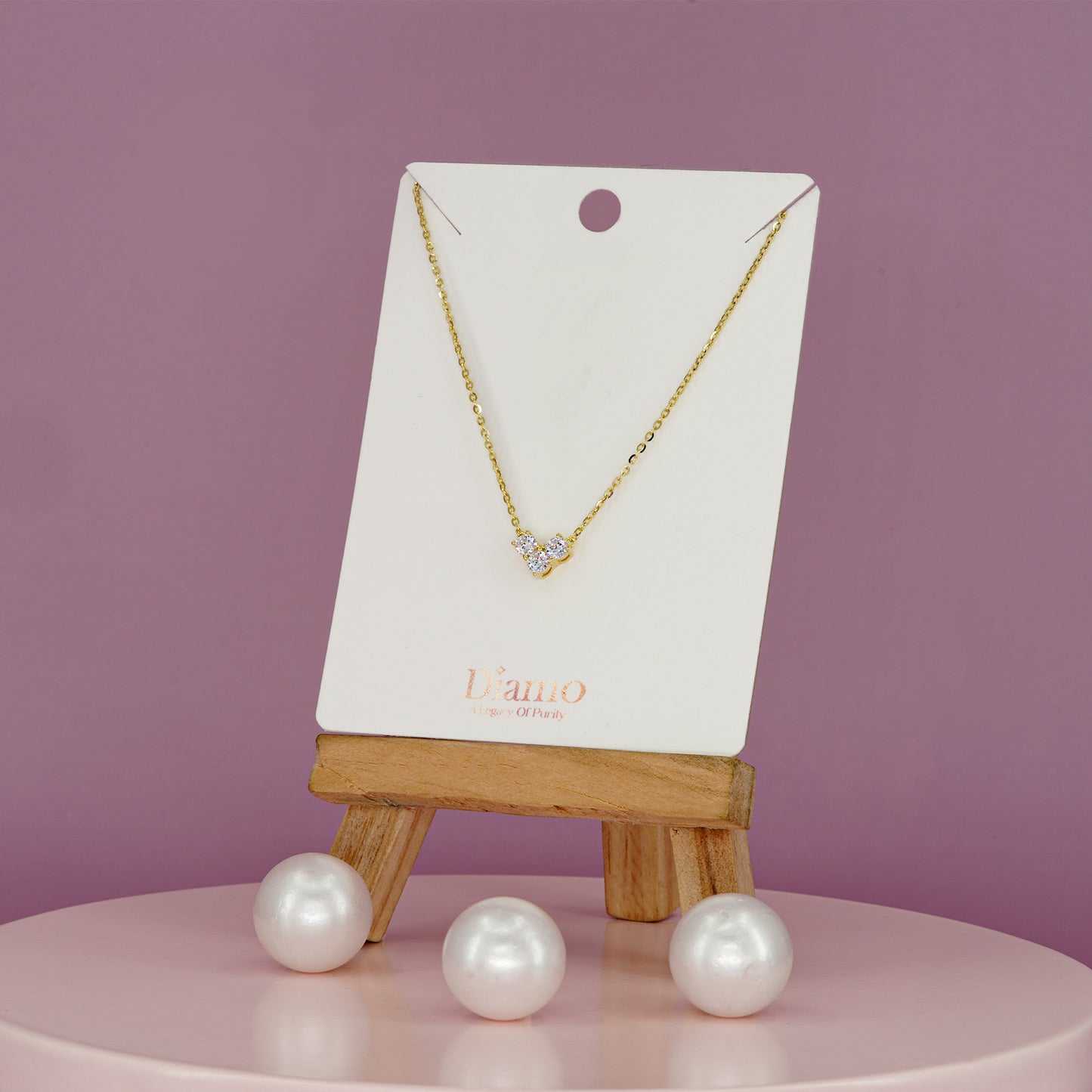 EverLove yellow rhodium Heart Necklace