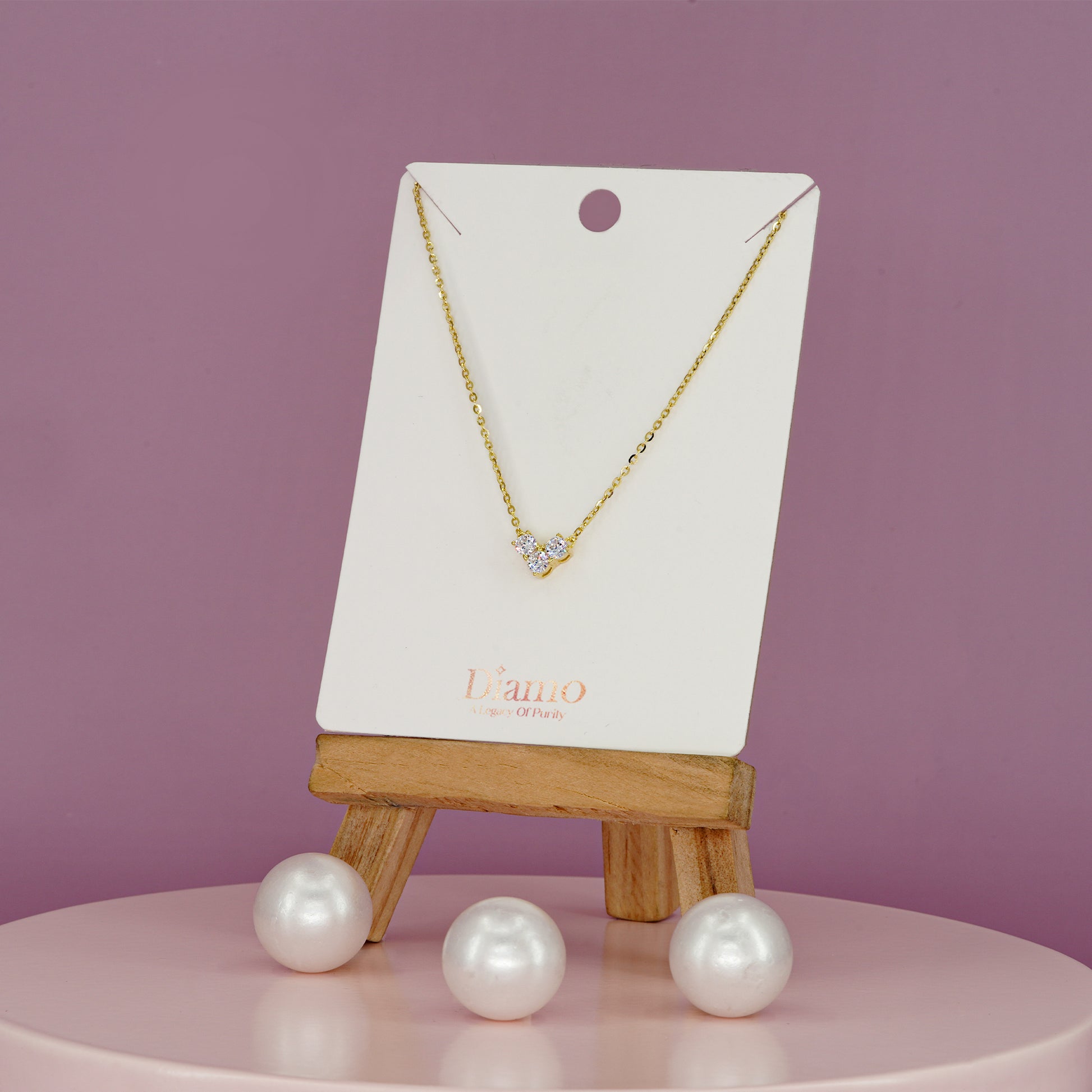 EverLove yellow rhodium Heart Necklace