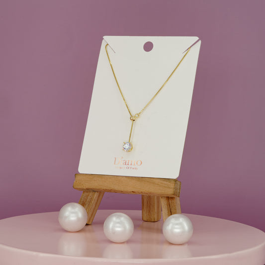 Crystal Drop Y-Necklace