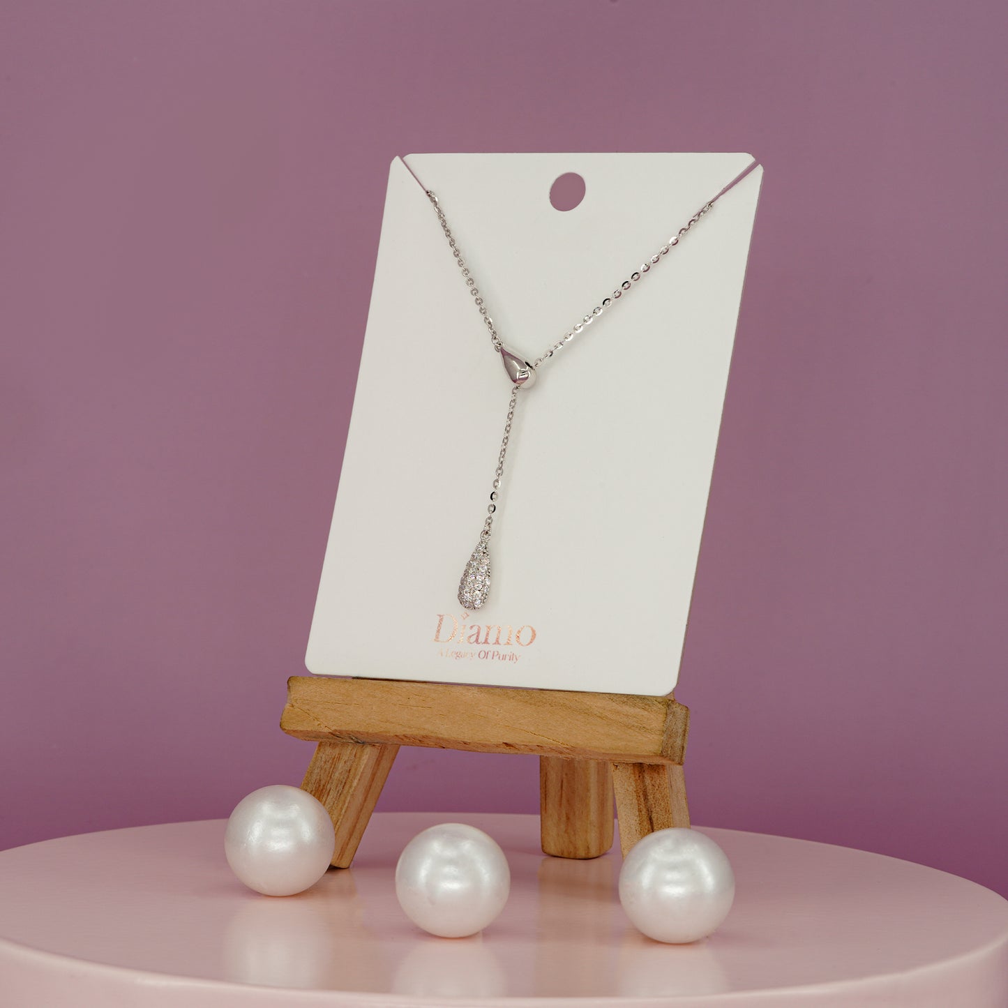 Teardrop Whisper Y-Lariat Necklace