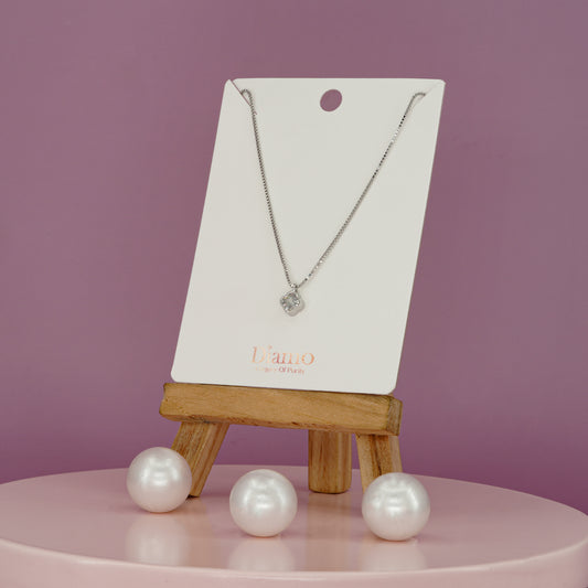 Crystal Bloom Solitaire Necklace